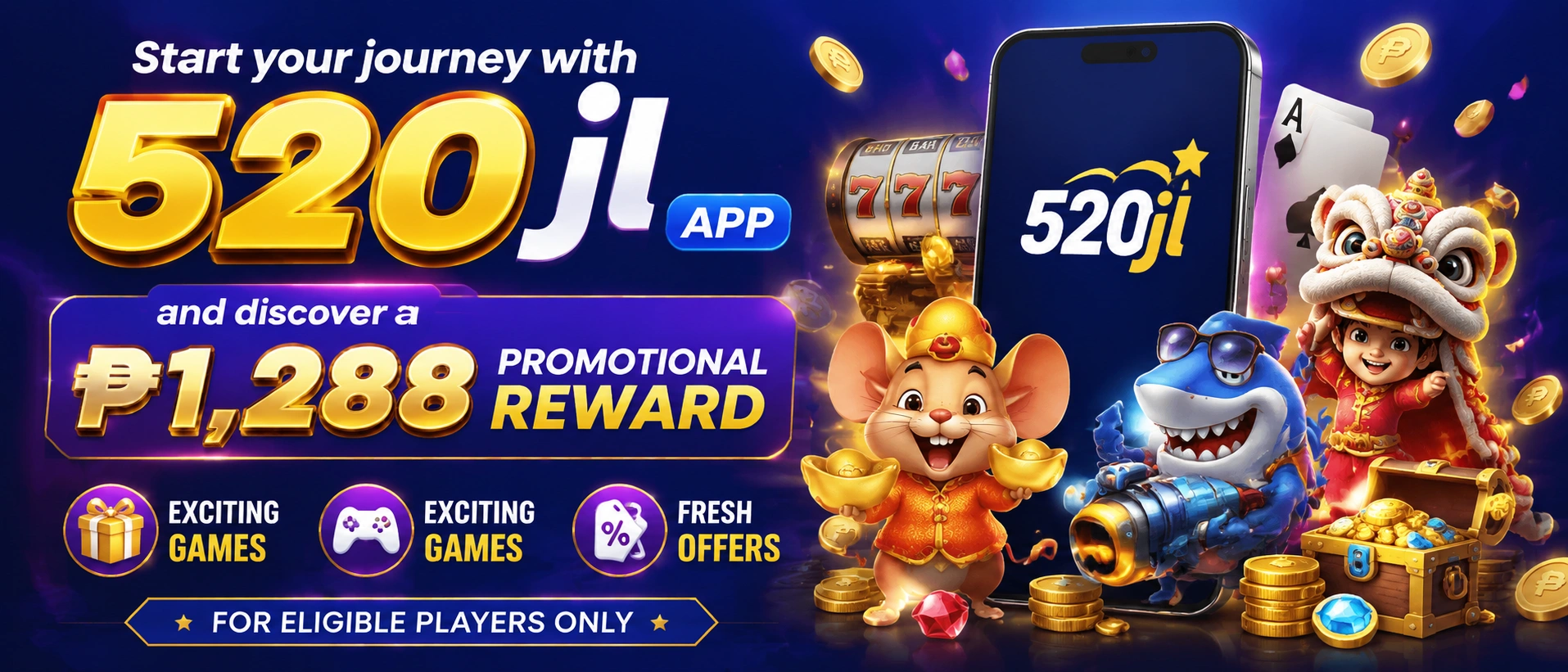520JL promotional visual for mobile-first casino browsing