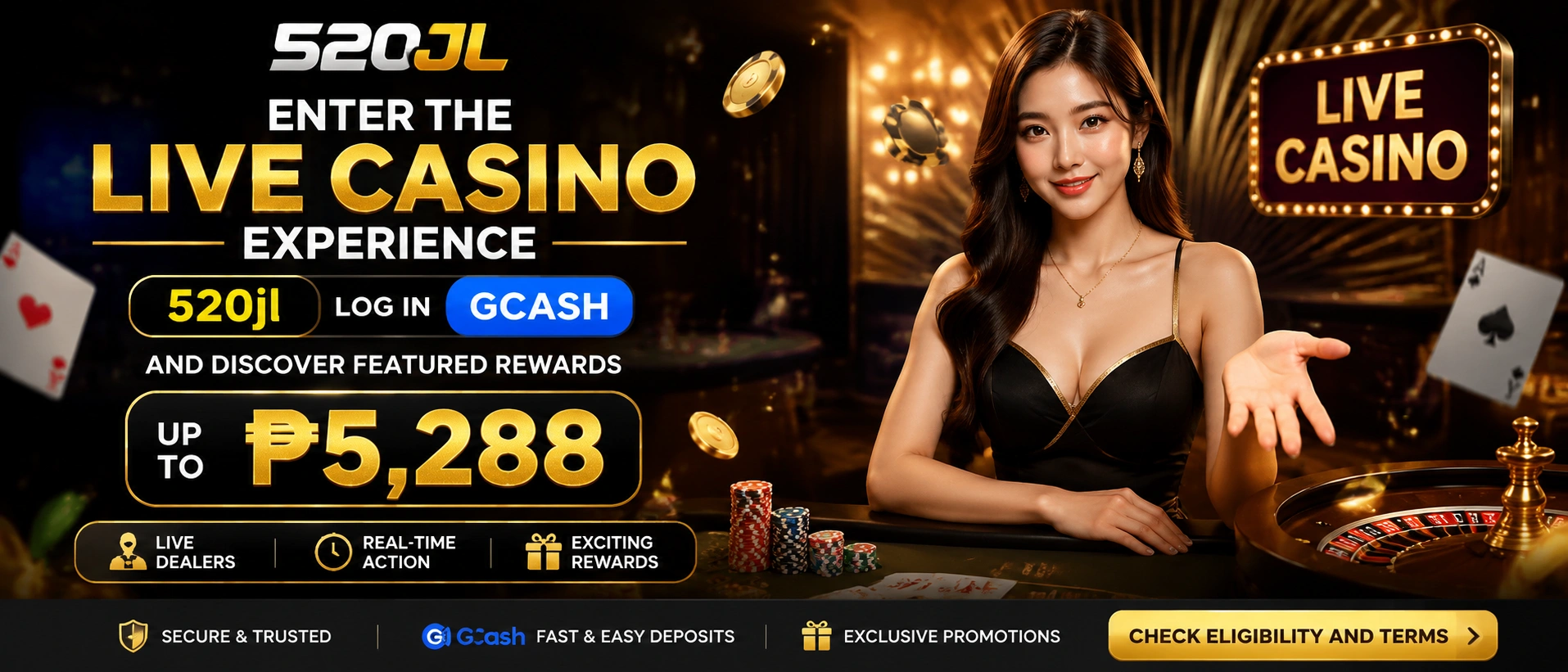 520JL live casino feature visual